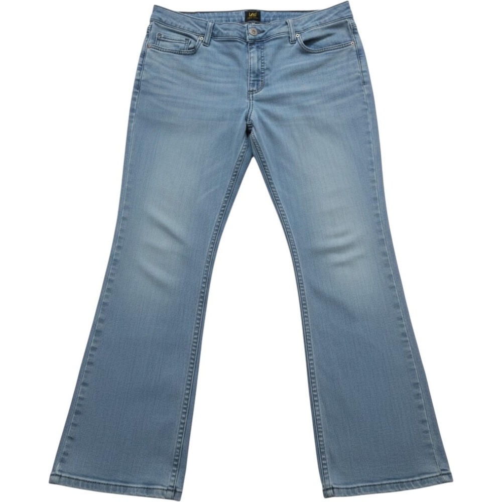 Lee Smart Fit Mid Rise Straight Leg Jeans Women 18‎ Light Wash